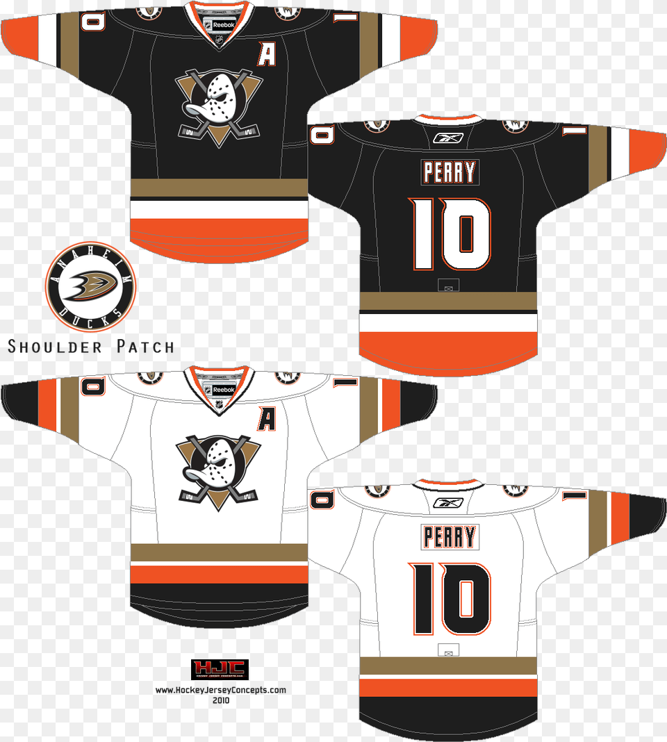 Anaheim Ducks Concept I Simplified The Stripes In The Anaheim Ducks, Clothing, Shirt, T-shirt, Jersey Png Image