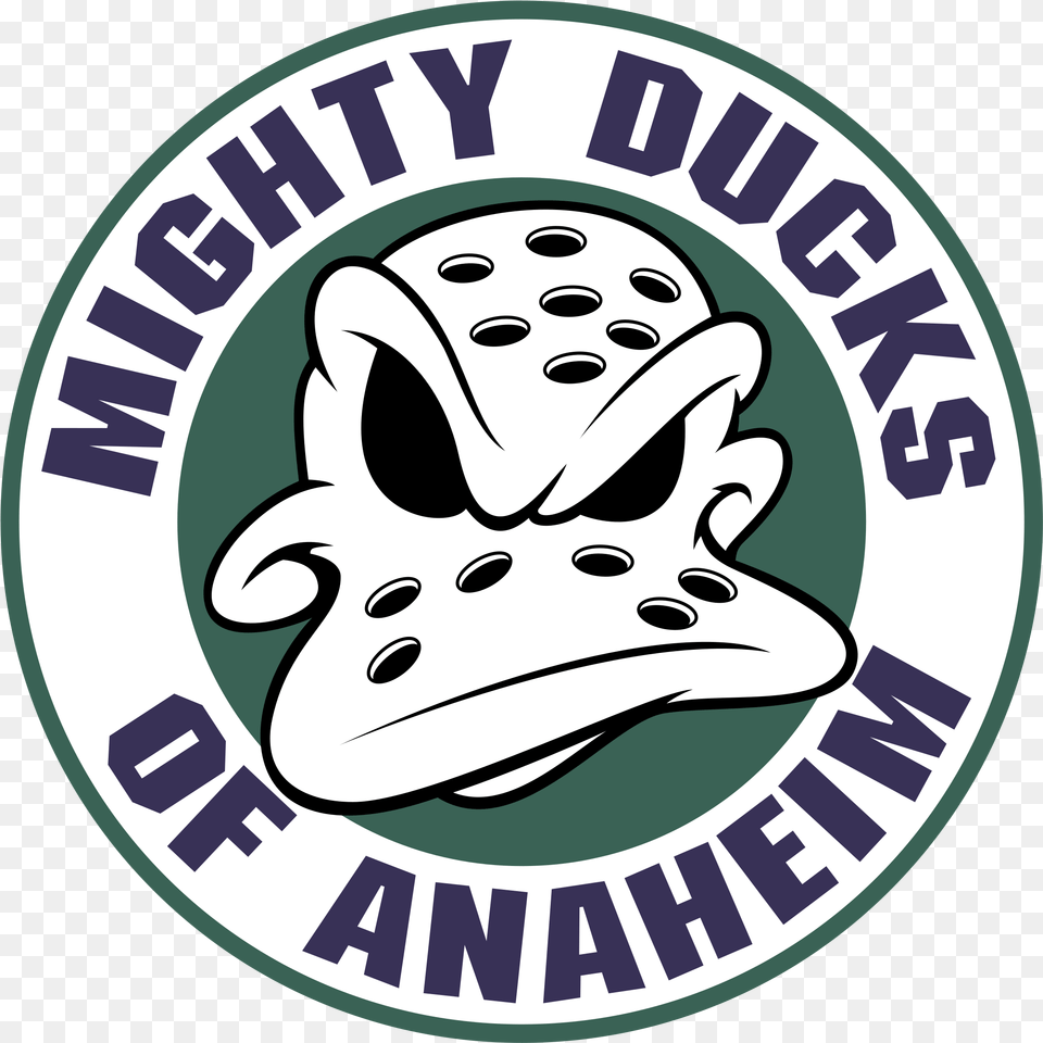 Anaheim Mighty Ducks Logo Anaheim Mighty Ducks Logo, Sticker, Disk, Face, Head Free Transparent Png