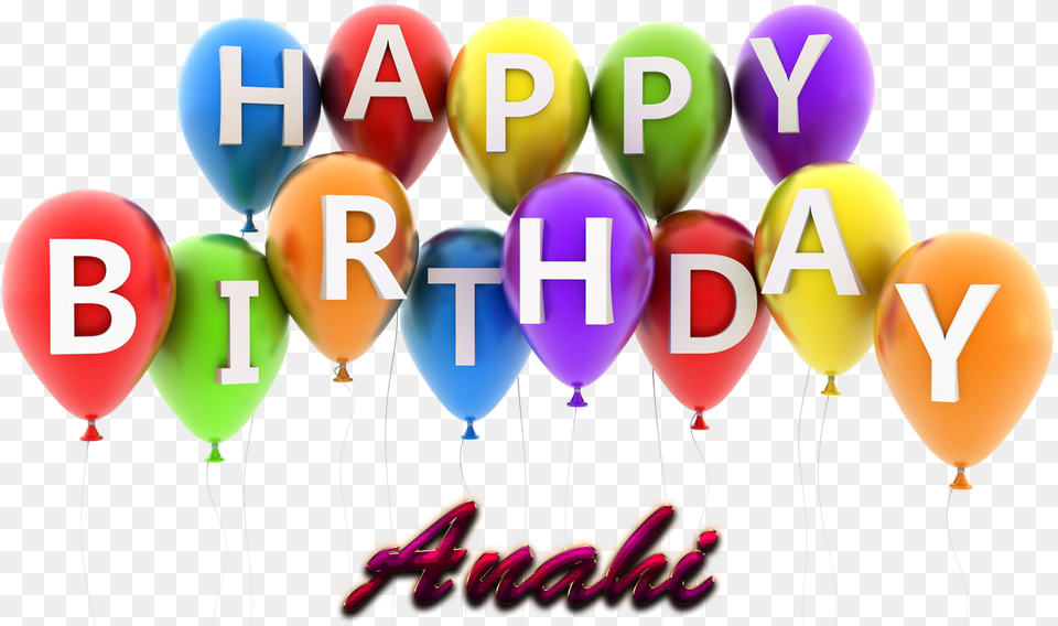Anahi Happy Birthday Balloons Name Happy Birthday Cake Amrit Name, Balloon, People, Person Free Png