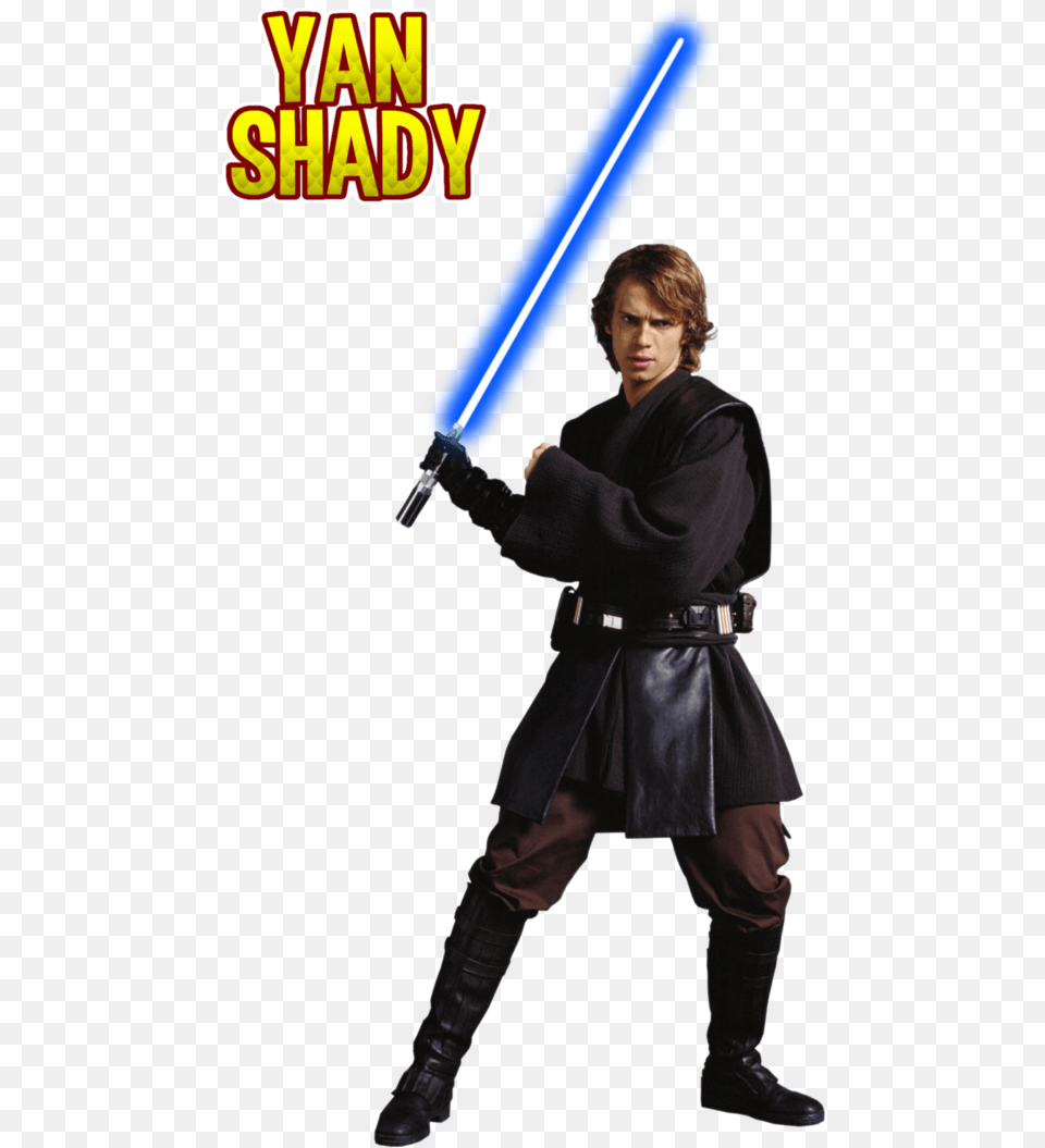 Anakin Skywalker Luke Skywalker Obi Wan Kenobi Leia Episode 3 Anakin Costume, Sword, Weapon, Person, Face Free Transparent Png