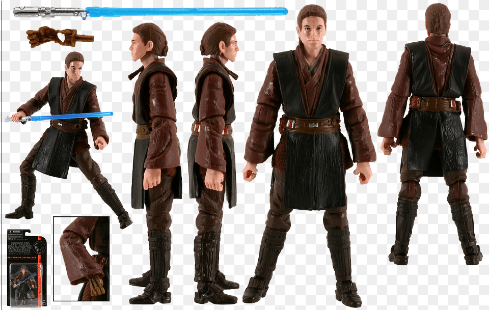 Anakin Skywalker Preview Images Star Wars Black Series Lists Star Wars Characters, Jacket, Weapon, Clothing, Coat Free Transparent Png