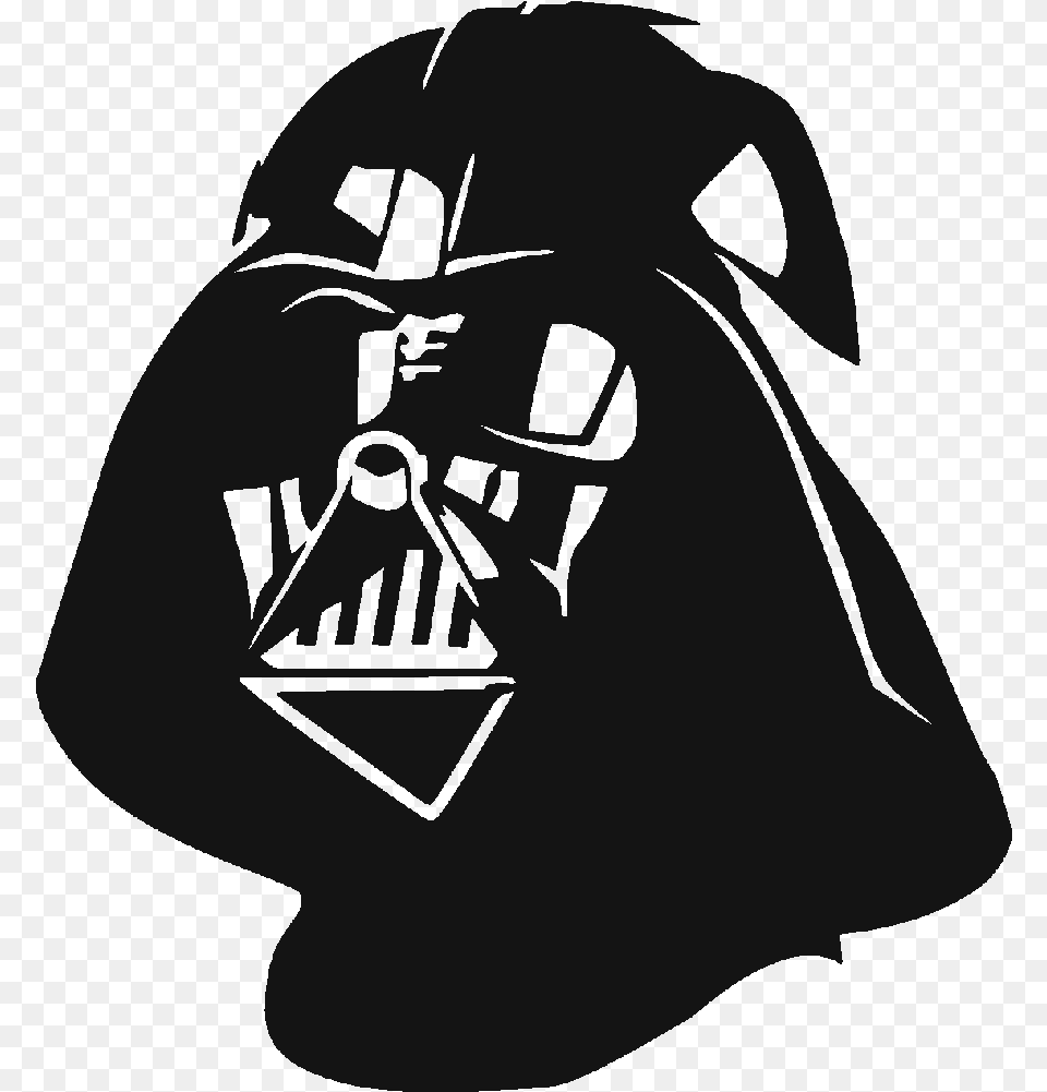 Anakin Skywalker Stormtrooper Boba Fett Wall Decal Darth Vader Mask Silhouette, Stencil, Bag, Person Png Image