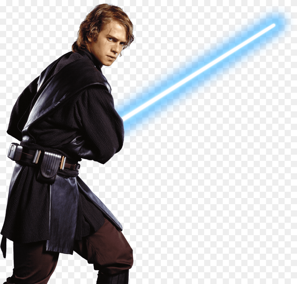 Anakin Skywalker Transparent Star Wars Anakin Skywalker, Weapon, Sword, Person, People Free Png