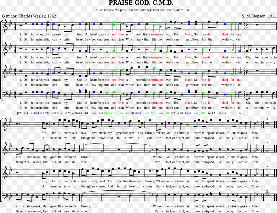 Analysis Of Text Highlighted In Praise God Sheet Music Free Png Download
