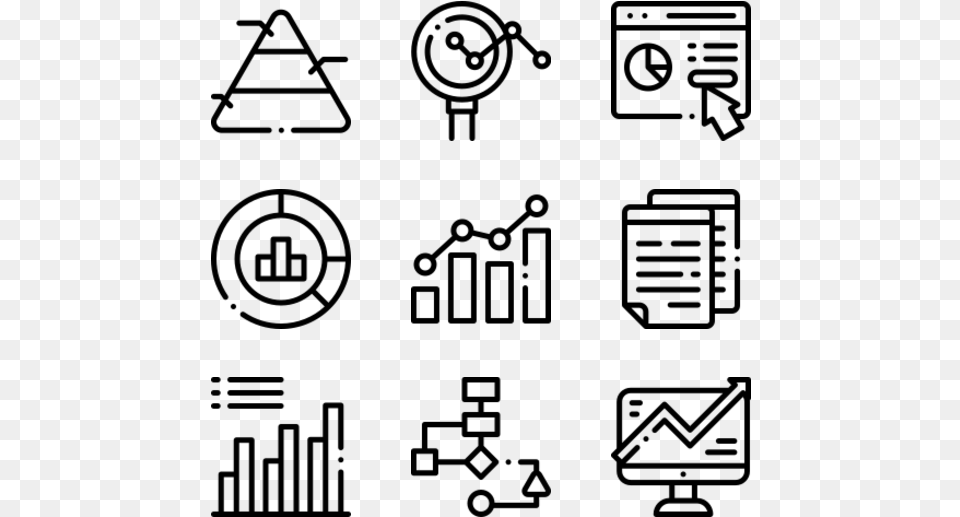 Analytics Work Vector Icon, Gray Free Png Download