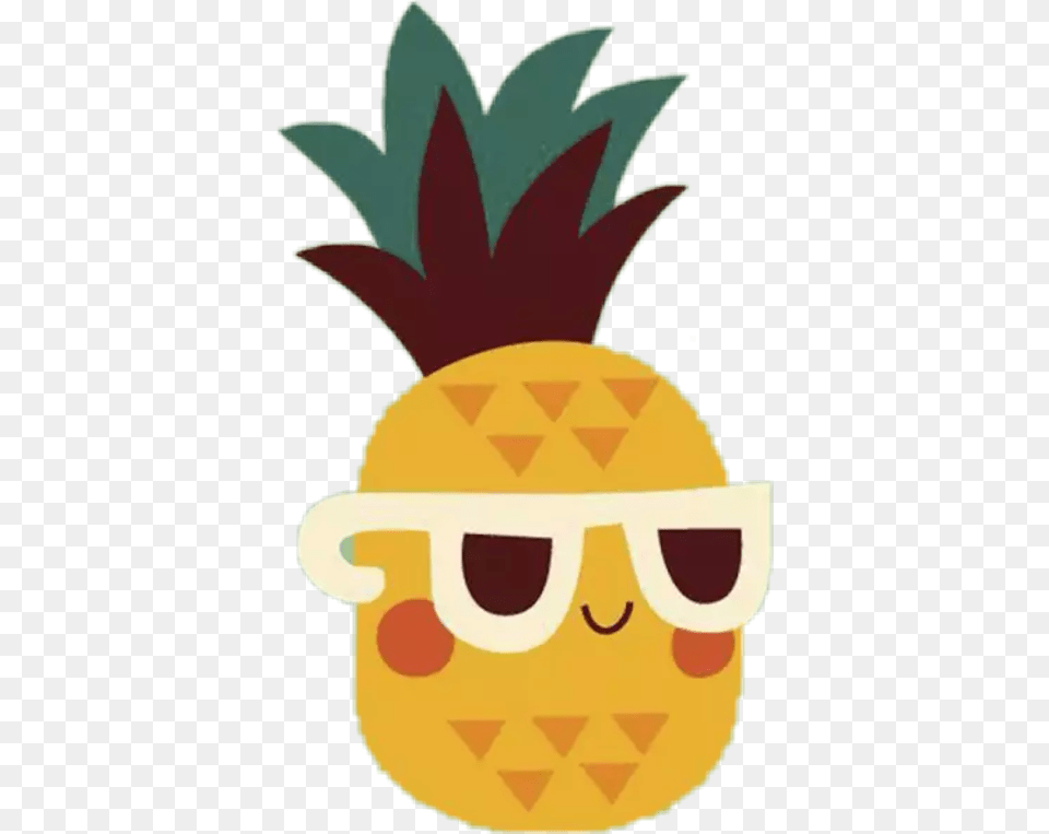 Ananas Anana Hipster Tumblr Emotions Report Abuse Cute Pineapple With Sunglasses, Food, Fruit, Plant, Produce Free Png Download