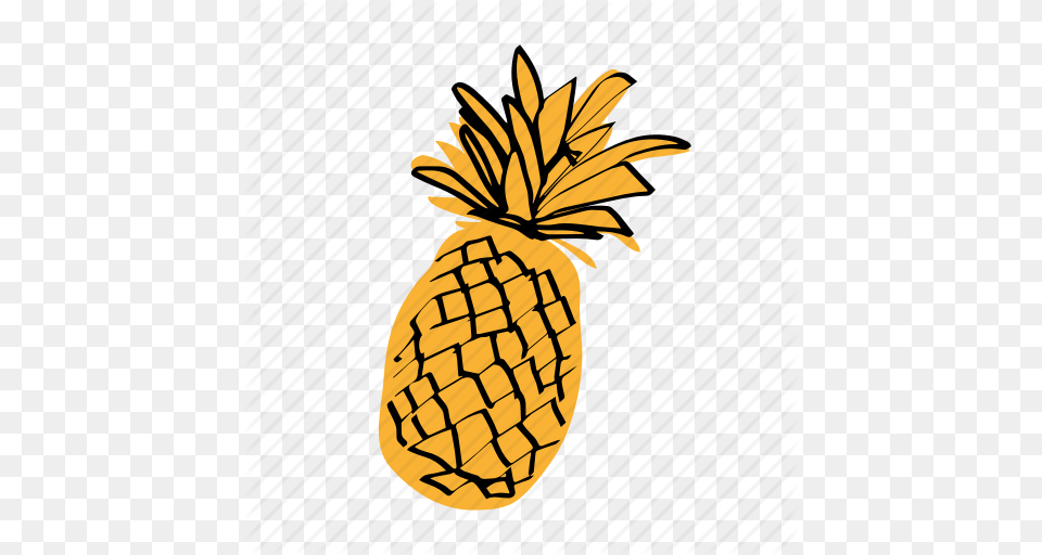 Ananas Pinapple Tropical Fruit Yellow Icon, Food, Pineapple, Plant, Produce Png