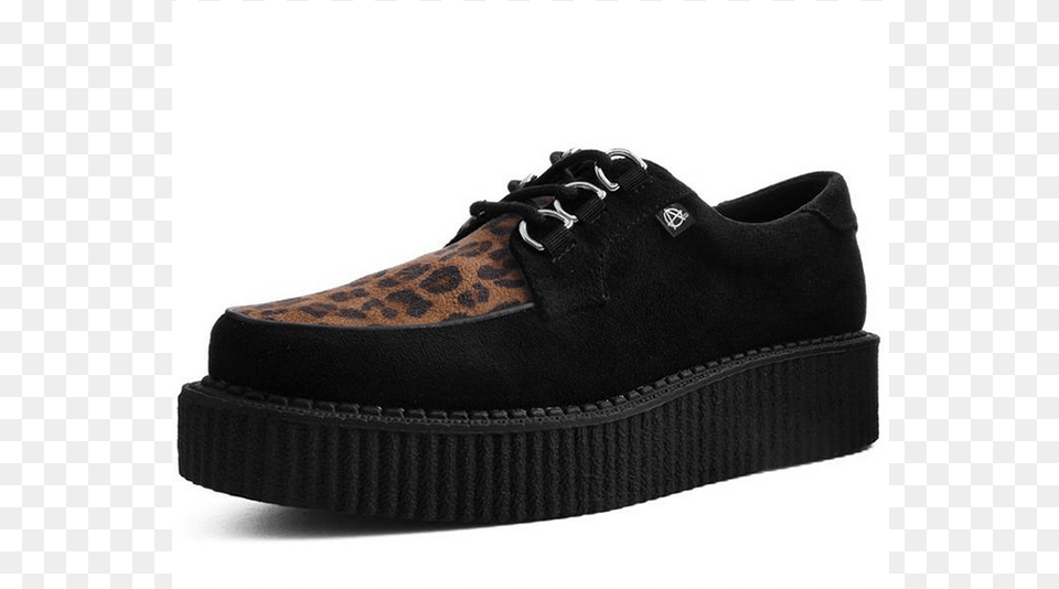 Anarchic Leopard Print Creepers Suede, Canvas, Clothing, Footwear, Shoe Png Image