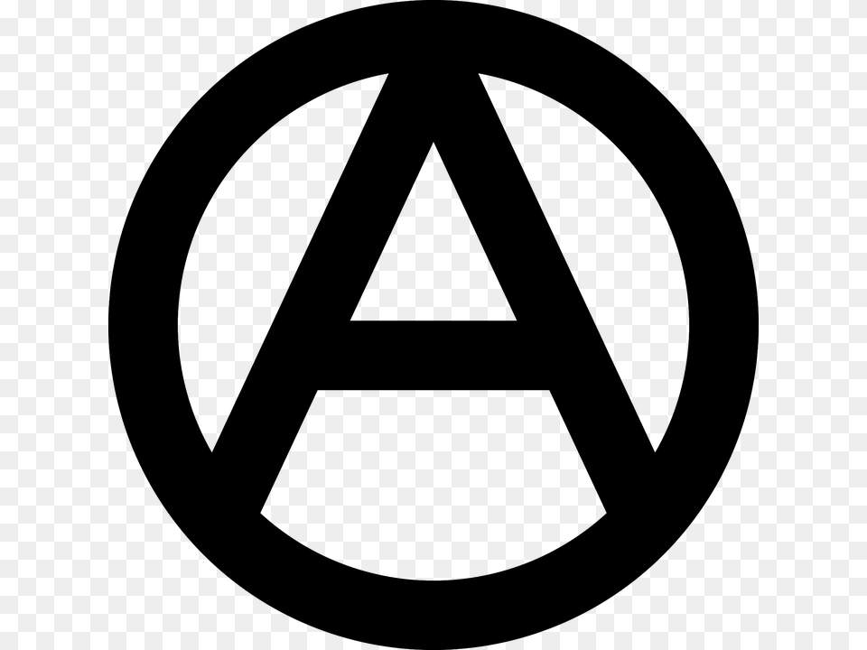 Anarchist Symbols Anarchy Logo Anarchism Anarchy Circle, Gray Free Png