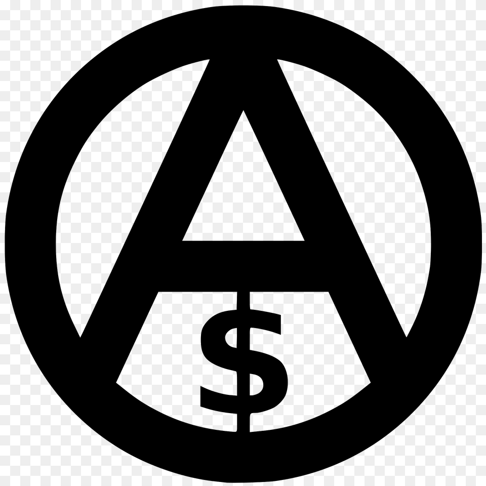 Anarcho Capitalism Symbol Clipart, Sign Png Image