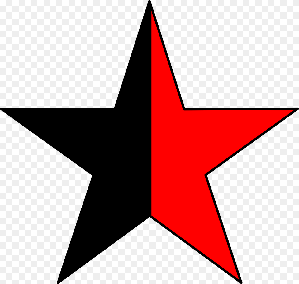 Anarcho Communism Clip Arts Half Black Half Red Star, Star Symbol, Symbol Png
