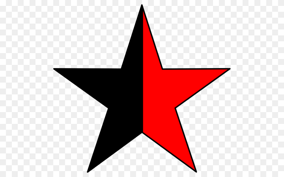 Anarcho Communism Vector Illustration Svg Red And Black Star, Star Symbol, Symbol Png