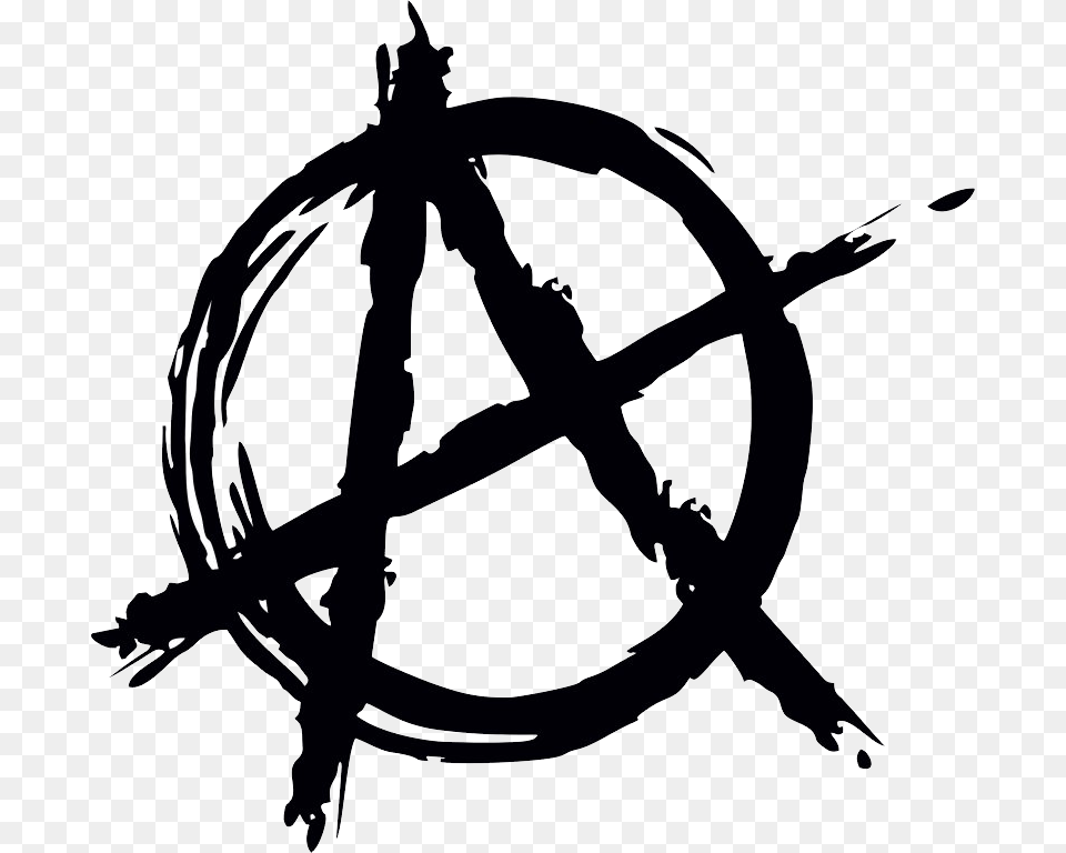 Anarchy Black White Anarchy Symbol, Stencil, Person Png Image