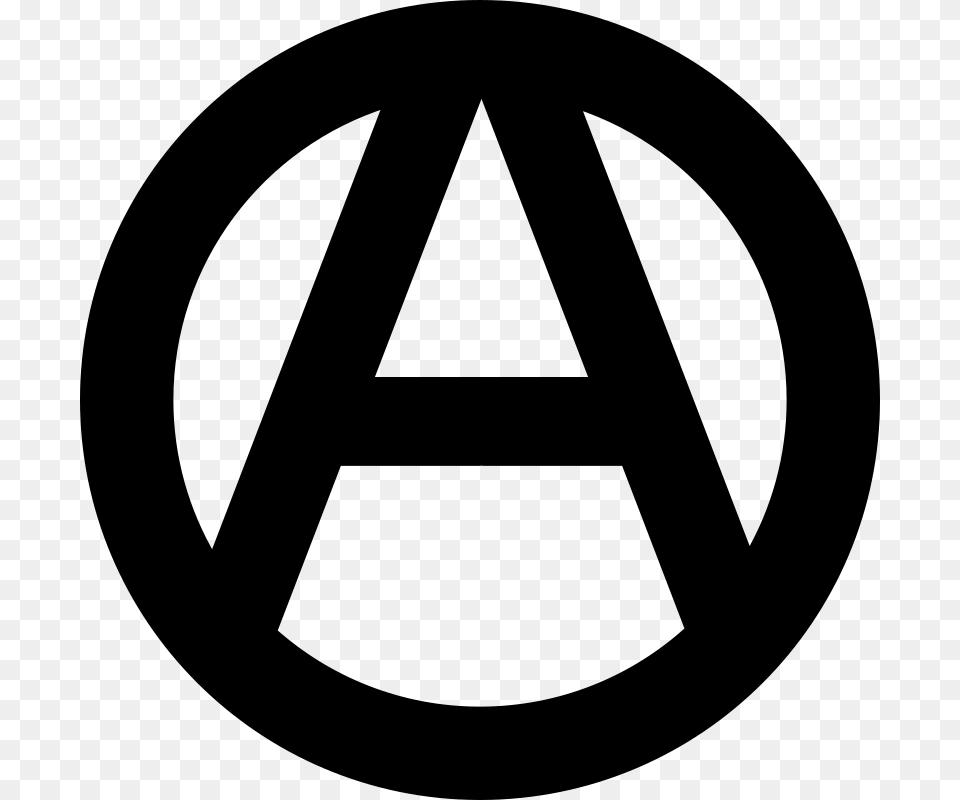 Anarchy Of Meaning Symbol A Clipart Circle Anarchist Symbol, Gray Free Png