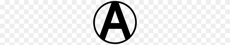 Anarchy Symbol, Gray Png