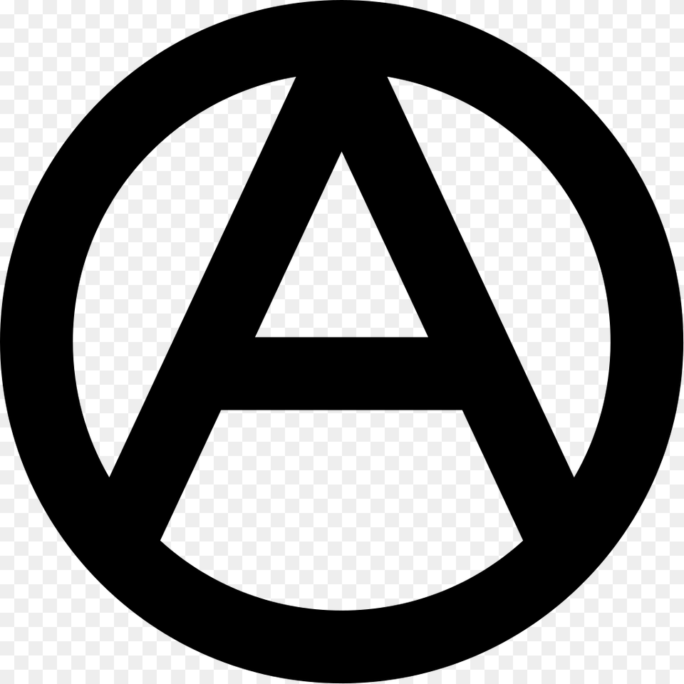 Anarchy Symbol, Gray Png