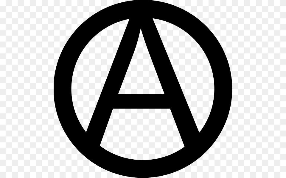 Anarchy Symbol, Gray Png
