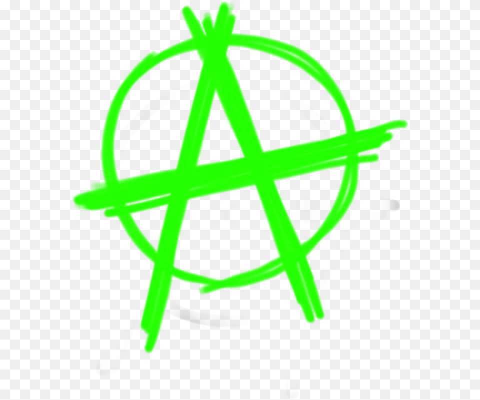 Anarchy Symbol Lime Green Anarchy Symbol, Cross Free Png