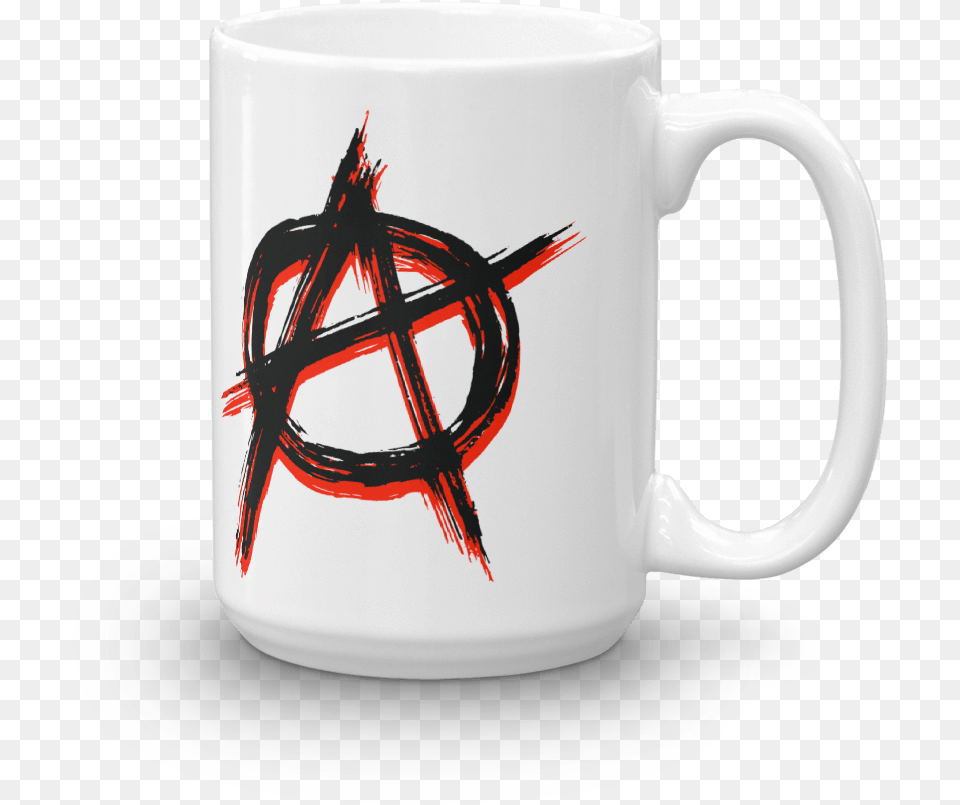 Anarchy Symbol Mug Great Punk Anarchist Sign Coffee Kelly The Office Mug, Cup, Beverage, Coffee Cup Free Png