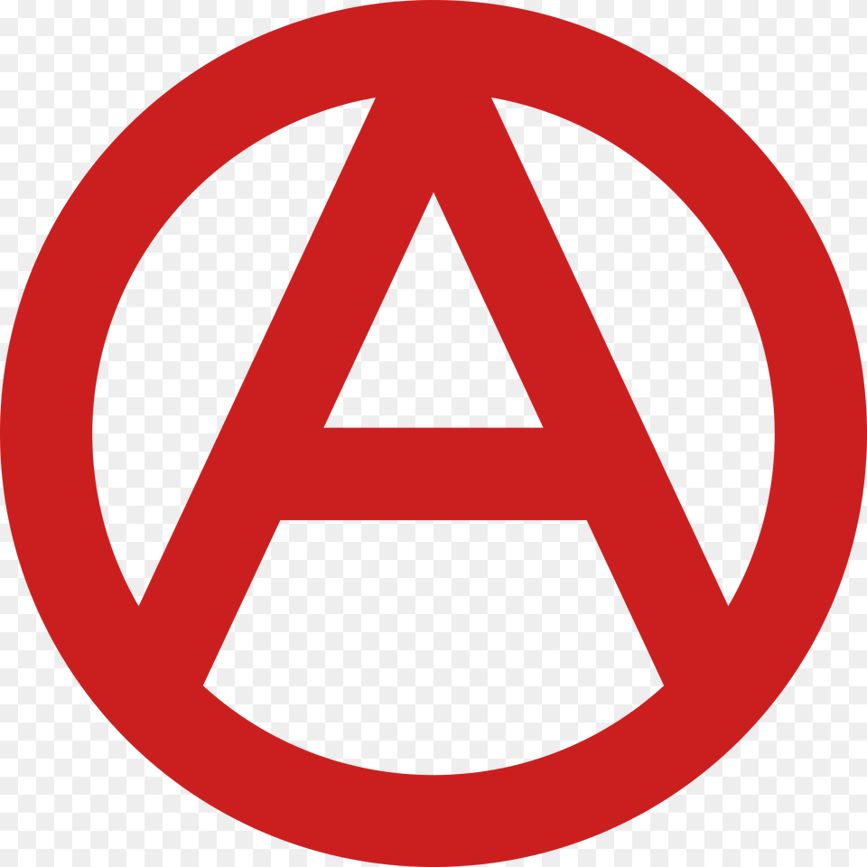 Anarchy Symbol Red, Sign, Road Sign Free Png
