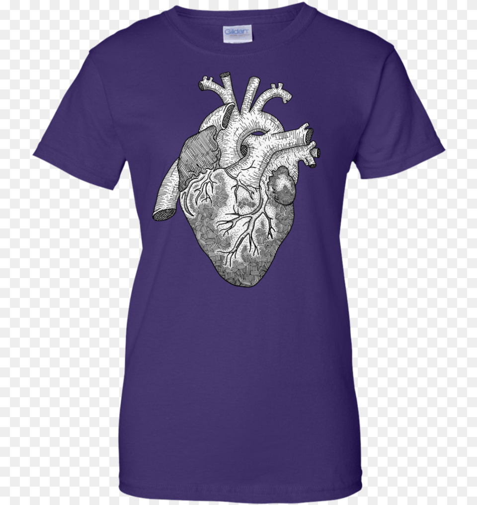 Anatomical Heart Ink Illustration T Shirt Amp Hoodie T Shirt, Clothing, T-shirt Free Transparent Png