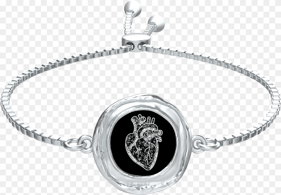 Anatomical Heart Slider Coin Braceletdata Zoom Cdn Bracelet, Accessories, Jewelry, Necklace, Diamond Free Png