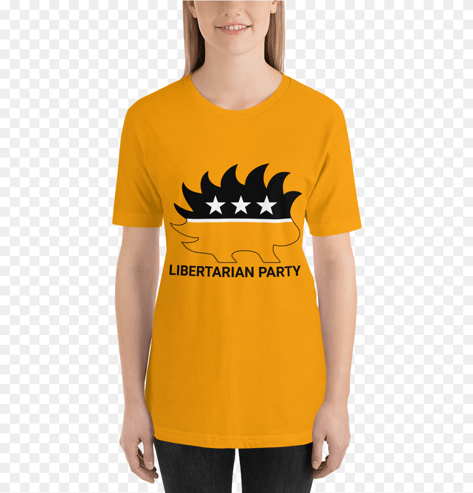 Ancap Porcupine T Shirt Libertarian Party Square Sticker 3quot X, Clothing, T-shirt, Boy, Person Free Transparent Png