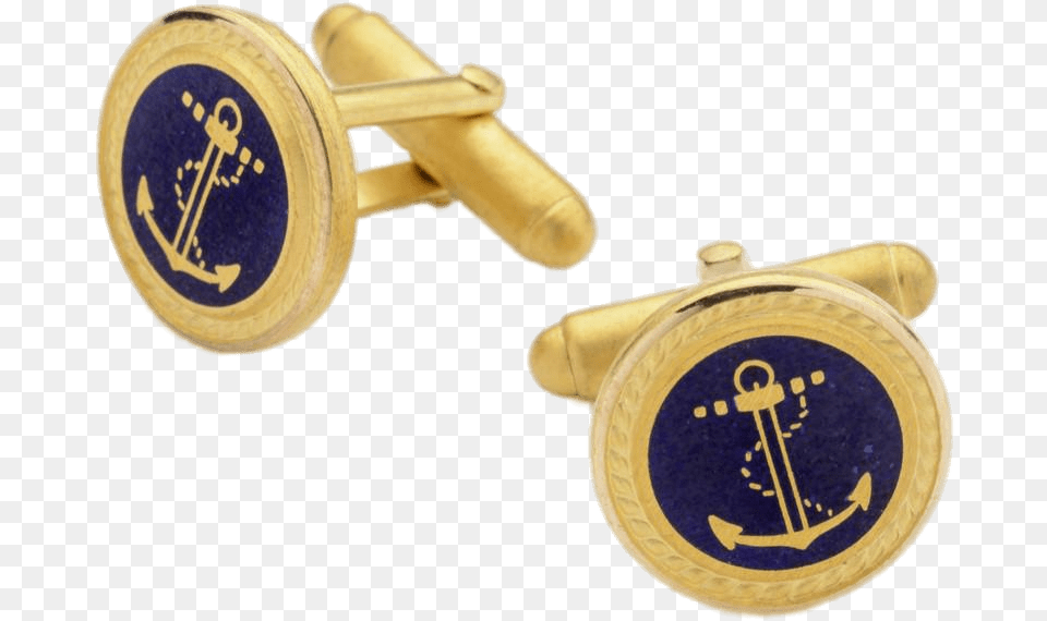 Anchor Amp Rope Cufflinks Gold Cufflink Anchor Clegg, Bronze Png Image