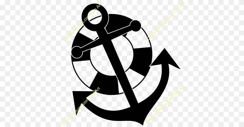Anchor And Lifevest Clipart, Electronics, Hardware, Hook, Mace Club Free Png