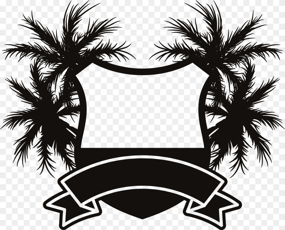 Anchor Beach Border Card Classic Collection Cover Spin Break Cancun 2018, Emblem, Stencil, Symbol, Palm Tree Free Png