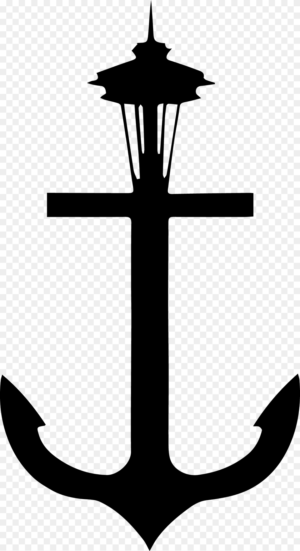 Anchor Black And White Clip Art Ancora Em Fundo Transparente, Electronics, Hardware, Cross, Symbol Png Image