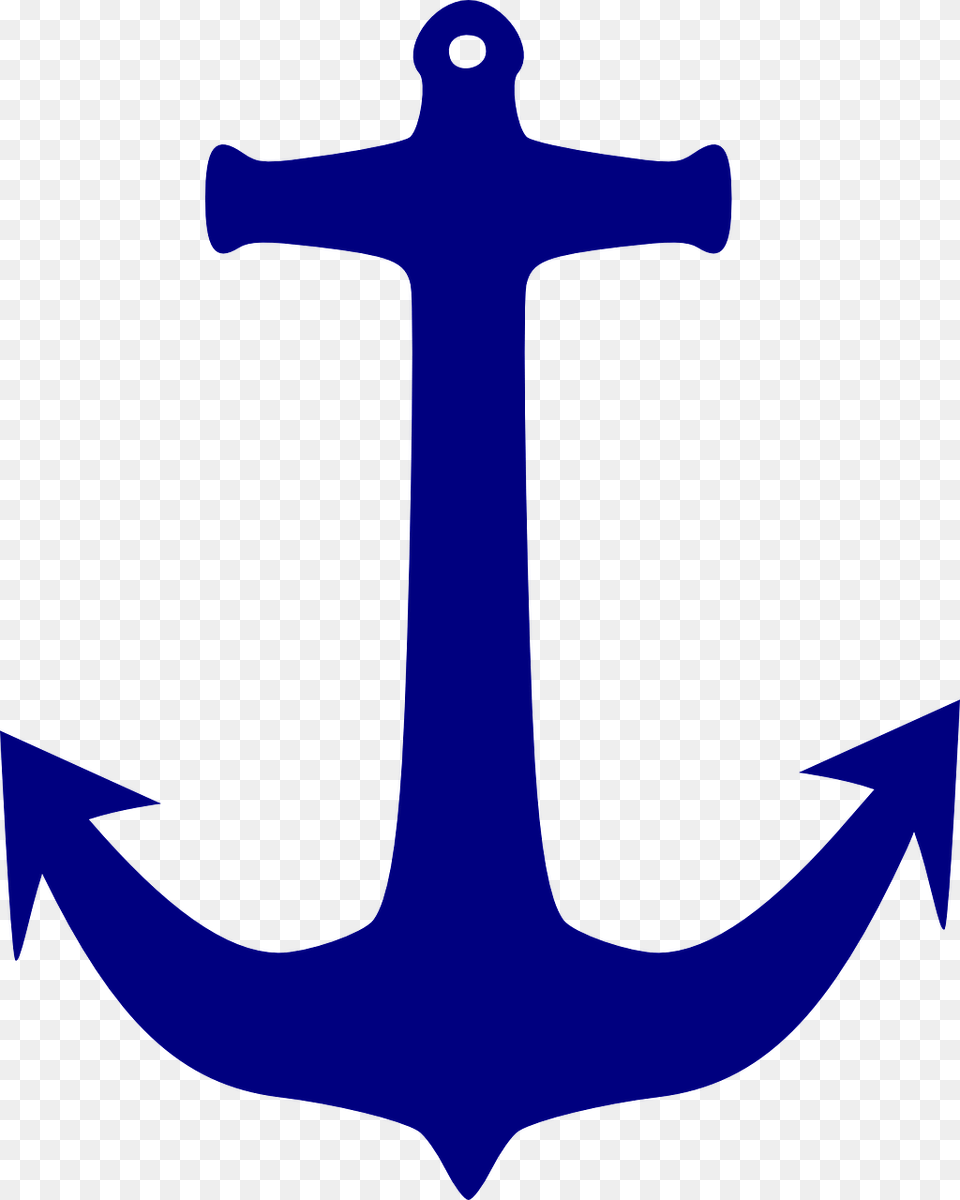 Anchor Blue Navy Nautical Link Anchor Clip Art, Electronics, Hardware, Hook, Animal Free Png Download