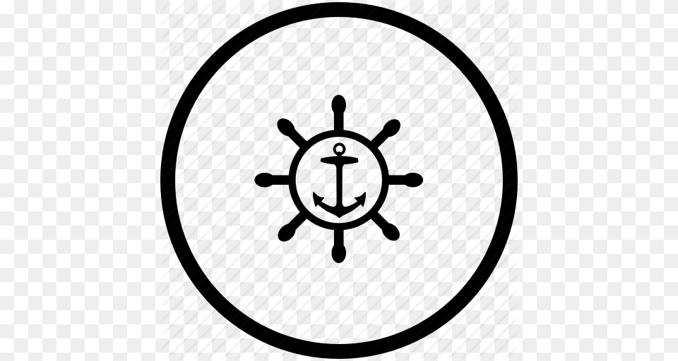 Anchor Boat Control Sailor Ship Wheel Icon, Machine, Spoke Free Transparent Png