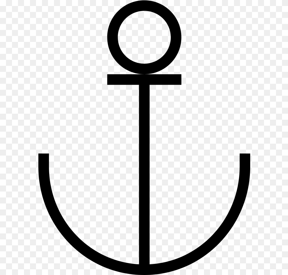 Anchor Circle, Gray Free Png