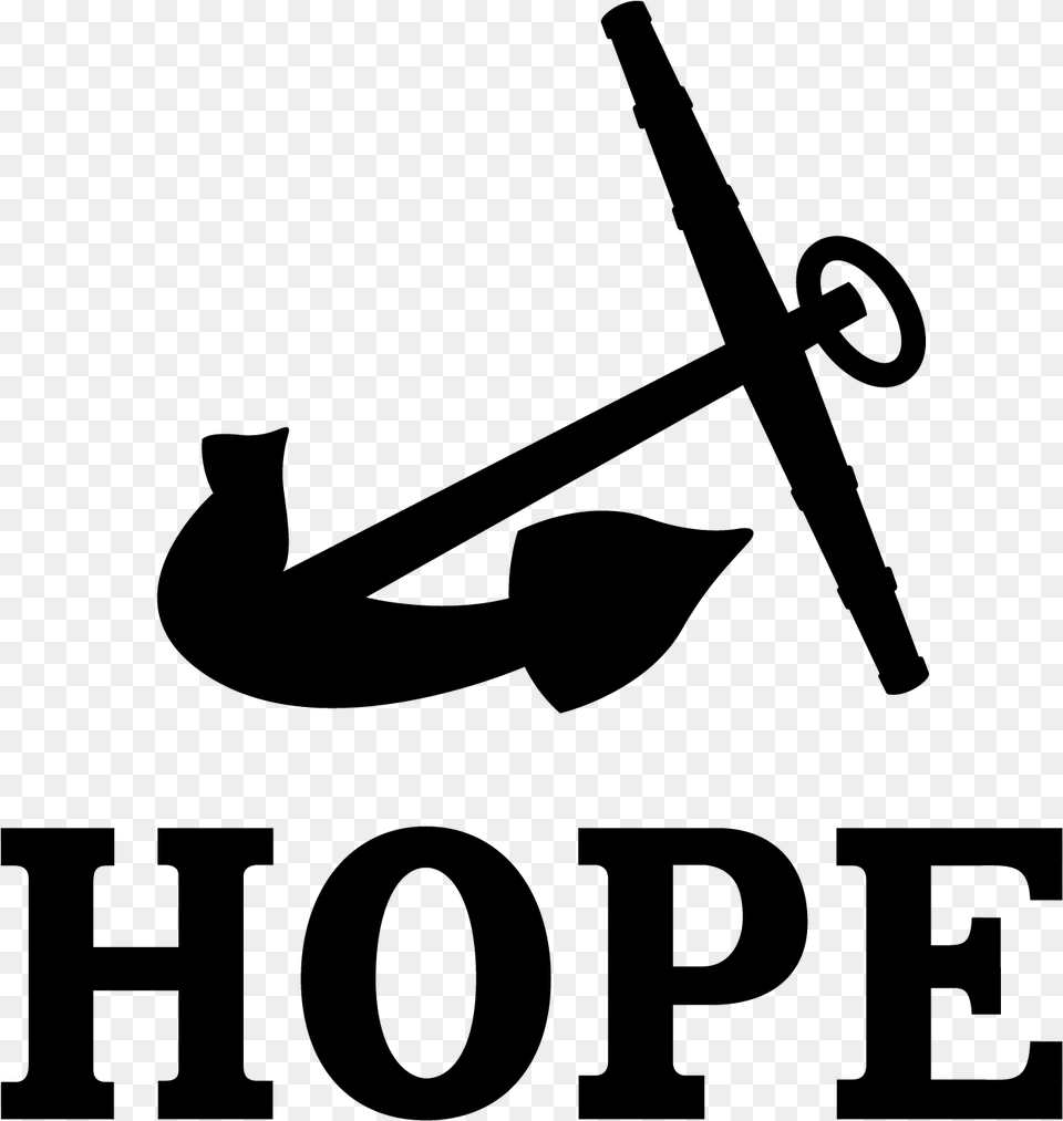 Anchor Clipart Hope Hope College, Gray Png Image