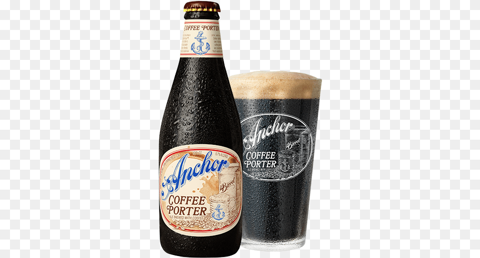Anchor Coffee Porter A Flash Chilled Coffeeinfused Beer Anchor Steam Christmas Ale, Alcohol, Stout, Beverage, Bottle Free Png