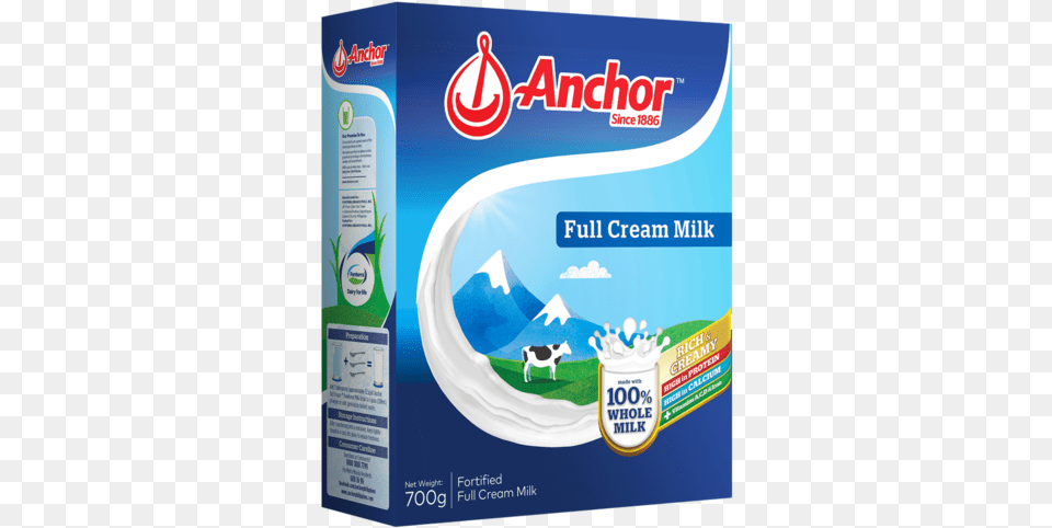 Anchor Full Cream Milk, Advertisement, Poster Png