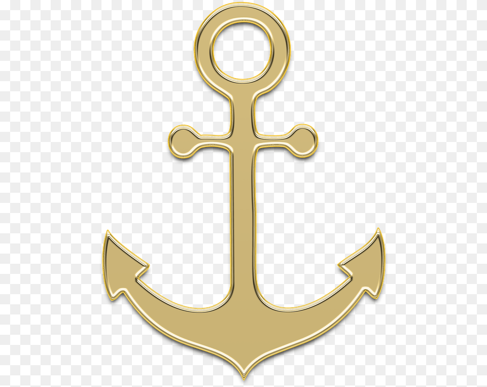 Anchor Golden Decor Anchor, Electronics, Hardware, Hook, Smoke Pipe Free Png Download