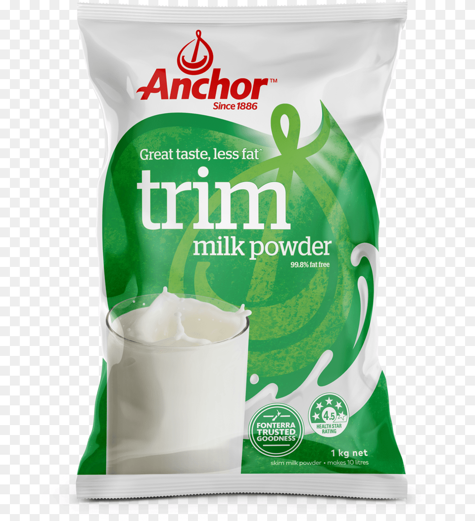 Anchor Instant Skim Milk Powder 1kg Pack, Beverage, Food, Dairy Free Png Download