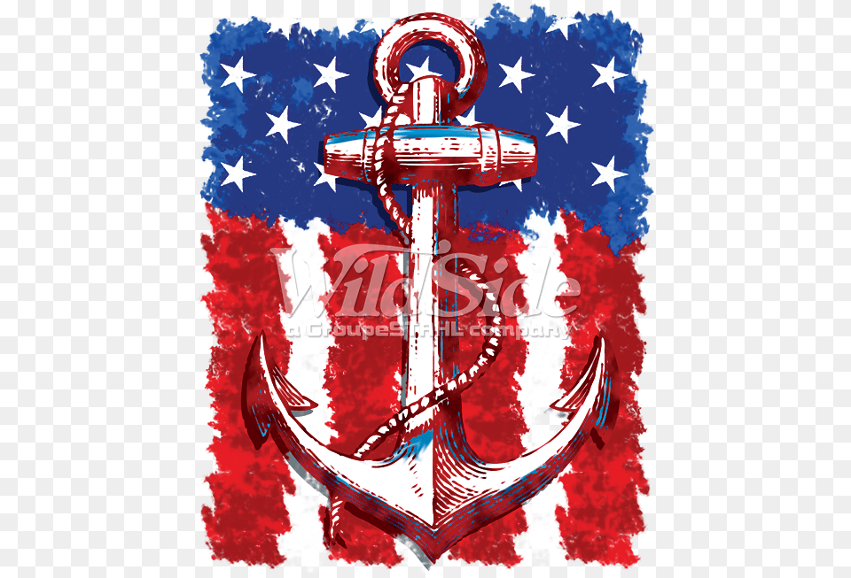 Anchor On U Anchor American Flag, Electronics, Hardware, Hook Free Transparent Png