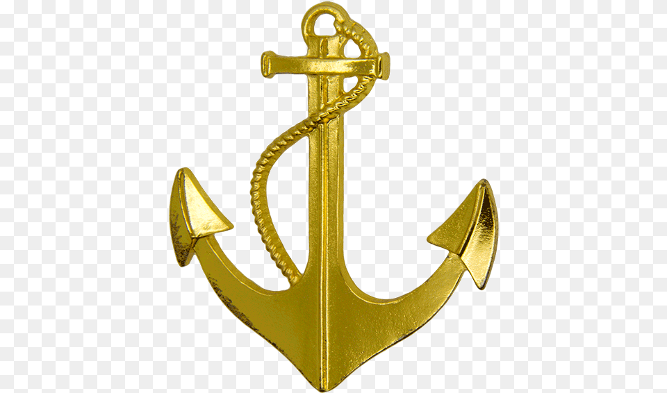 Anchor Pin 3d Gold Anchor Gold, Electronics, Hardware, Hook, Cross Free Png