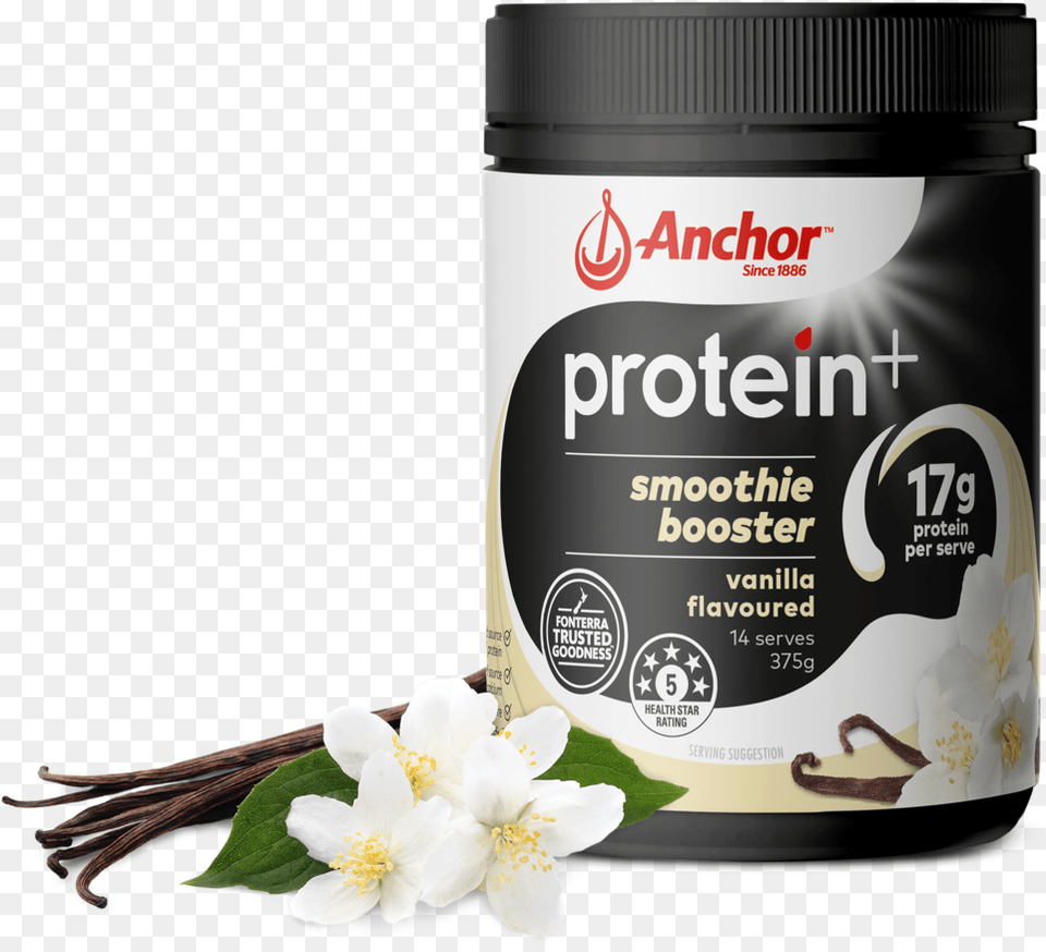 Anchor Protein Vanilla Smoothie Booster 375g Pack Anchor Protein Plus Smoothie Booster, Herbal, Plant, Herbs, Flower Png Image