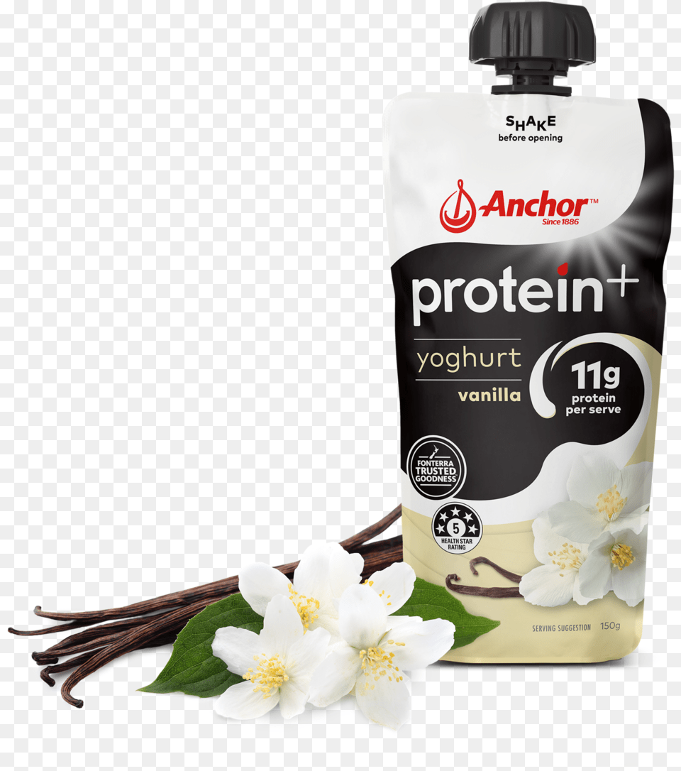 Anchor Protein Vanilla Yoghurt 150g Recommended Dietary Intake Per Serving, Bottle, Flower, Plant, Cosmetics Png