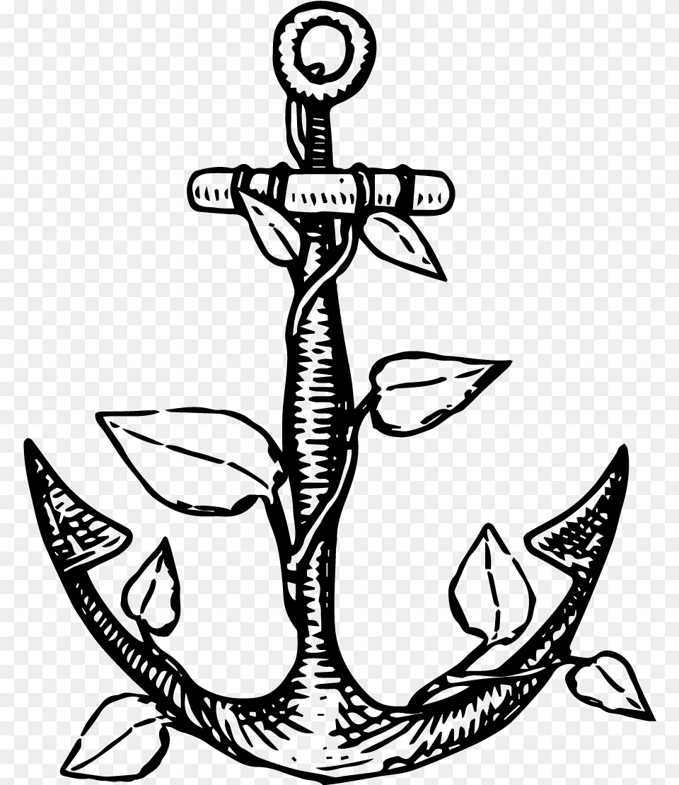 Anchor Roots, Gray Free Png