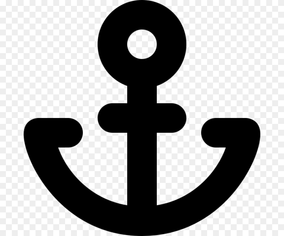 Anchor Sea Icon, Gray Free Png Download
