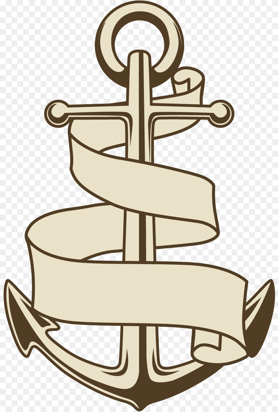 Anchor Image Arts Anchor With Ribbon Clipart, Electronics, Hardware, Hook Free Transparent Png