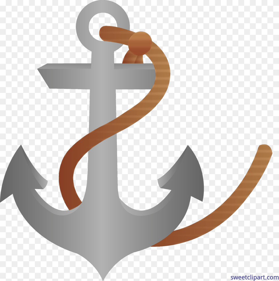 Anchor With Rope Clip Art, Electronics, Hardware, Hook, Cross Png Image