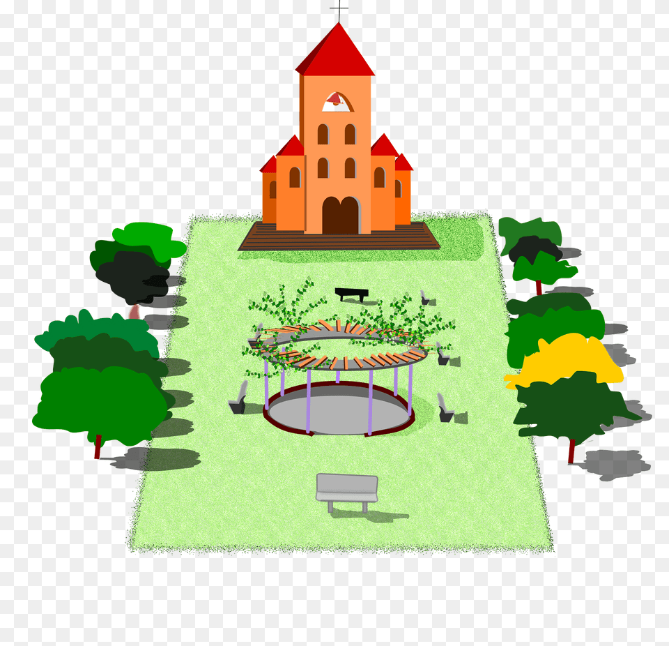 Ancient Bandstand Clipart, Plant, Grass, Lawn, Outdoors Free Png Download