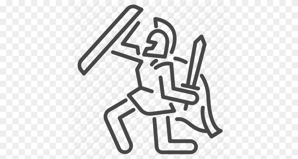 Ancient Battle Empire Roman Soldier Warrior Icon, Text Png Image