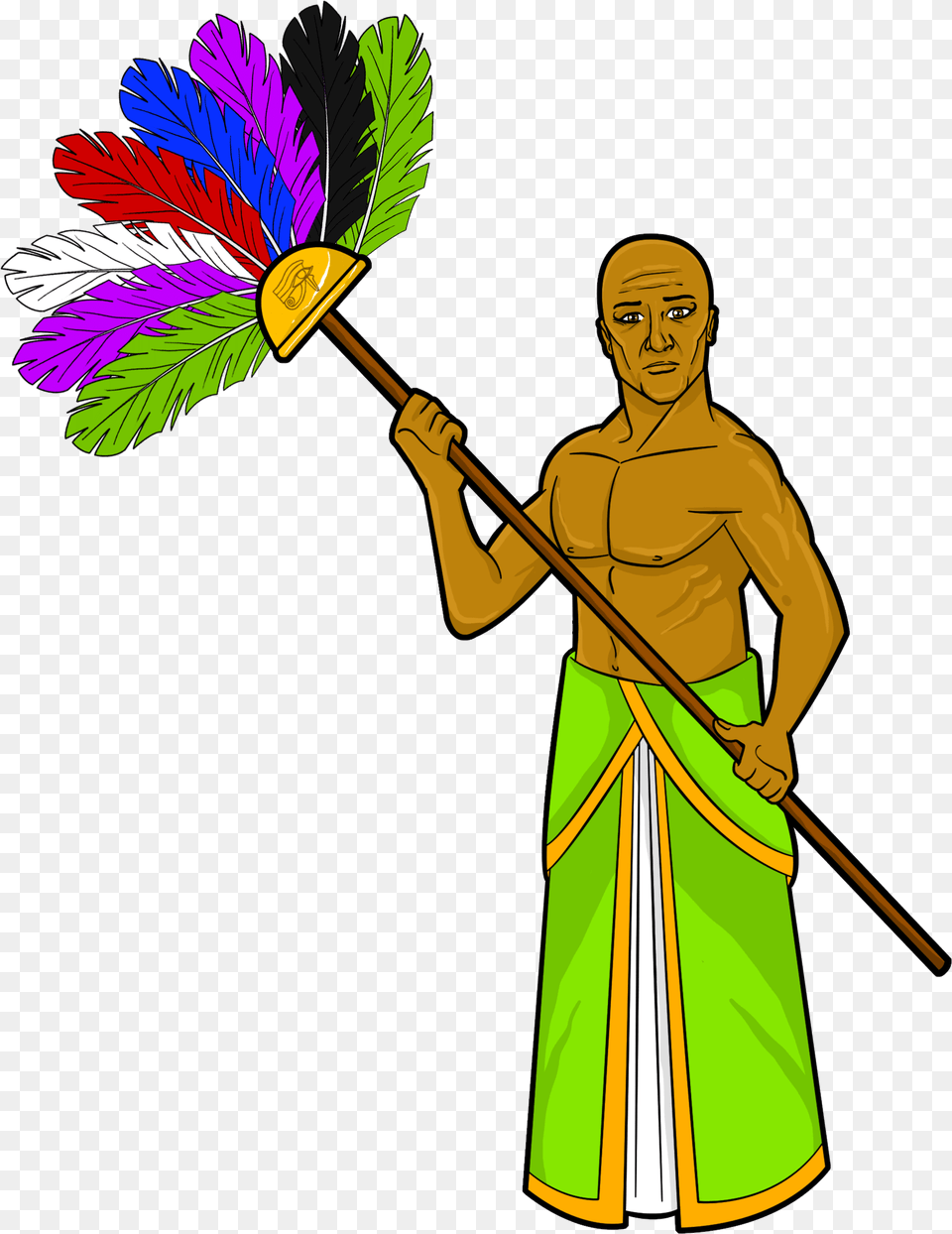 Ancient Bible Cliparts Egyptian Slaves With Fan, Cleaning, Person, Adult, Male Free Transparent Png